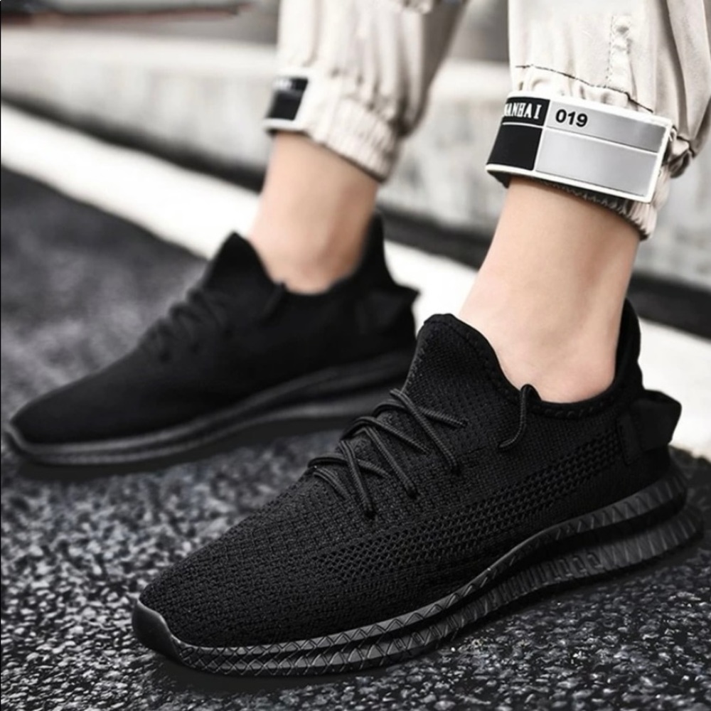 Men Lace - Up Knit Sneakers